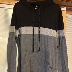 Stylish Black and Gray Women's Lightweight Hoodie